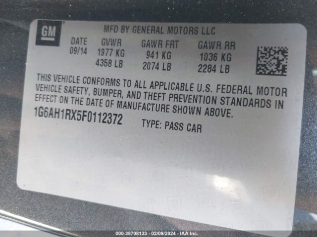 Photo 8 VIN: 1G6AH1RX5F0112372 - CADILLAC ATS 