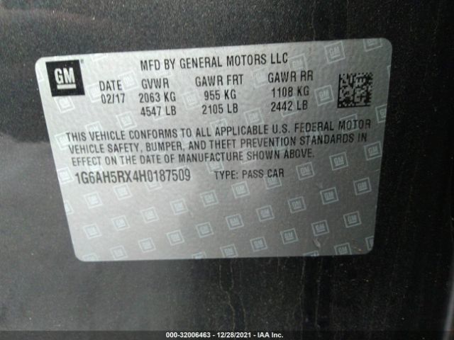 Photo 8 VIN: 1G6AH5RX4H0187509 - CADILLAC ATS SEDAN 