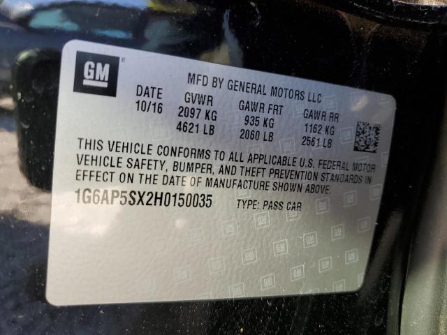 Photo 11 VIN: 1G6AP5SX2H0150035 - CADILLAC CTS 