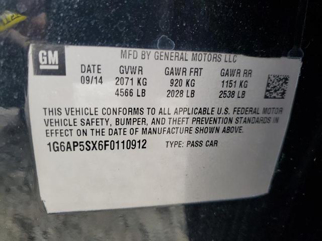 Photo 11 VIN: 1G6AP5SX6F0110912 - CADILLAC CTS 