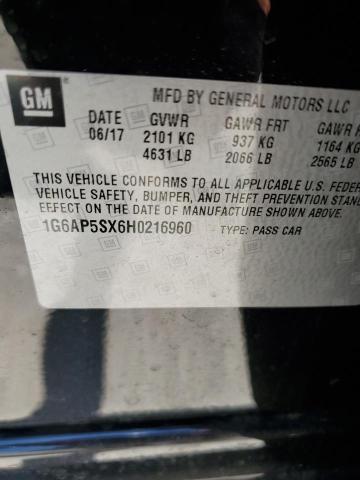 Photo 11 VIN: 1G6AP5SX6H0216960 - CADILLAC CTS 