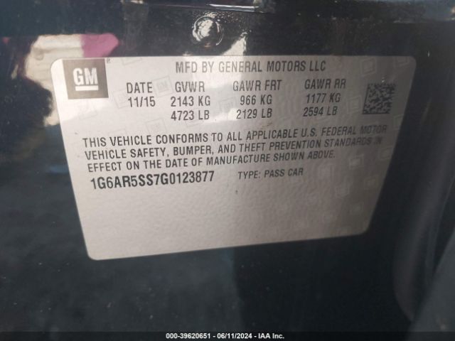 Photo 8 VIN: 1G6AR5SS7G0123877 - CADILLAC CTS 