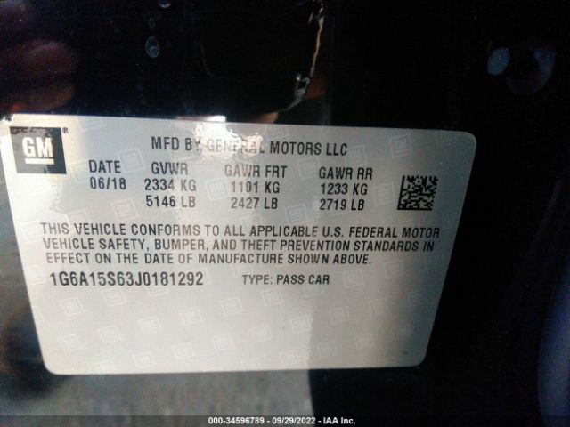 Photo 8 VIN: 1G6AR5SX4H0130749 - CADILLAC CTS SEDAN 