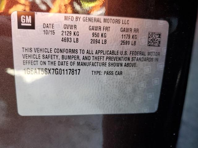 Photo 11 VIN: 1G6AT5SX7G0117817 - CADILLAC CTS PREMIU 