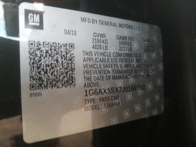 Photo 9 VIN: 1G6AX5SX7J0169752 - CADILLAC CTS LUXURY 