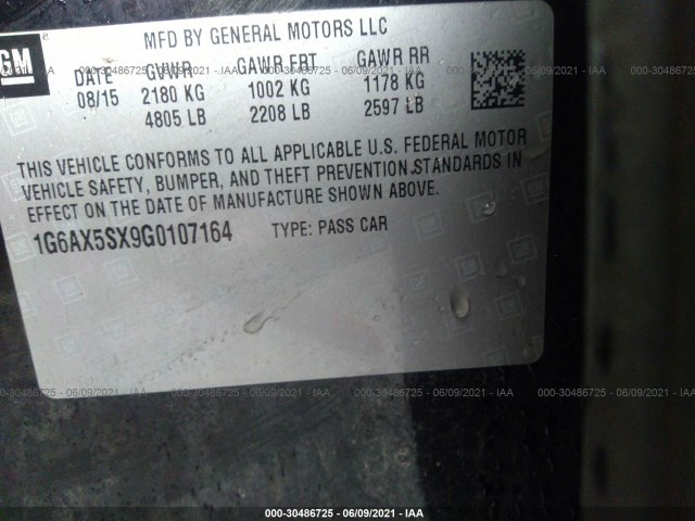 Photo 8 VIN: 1G6AX5SX9G0107164 - CADILLAC CTS SEDAN 