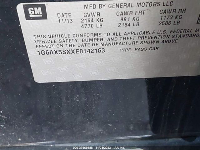 Photo 8 VIN: 1G6AX5SXXE0142163 - CADILLAC CTS 