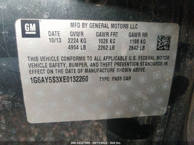 Photo 8 VIN: 1G6AY5S3XE0132260 - CADILLAC CTS SEDAN 