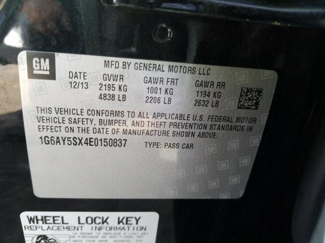 Photo 9 VIN: 1G6AY5SX4E0150837 - CADILLAC CTS PERFOR 