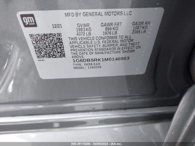 Photo 8 VIN: 1G6DB5RK1M0146963 - CADILLAC CT4 