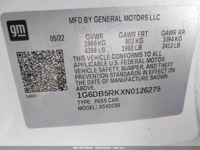 Photo 8 VIN: 1G6DB5RKXN0126275 - CADILLAC CT4 