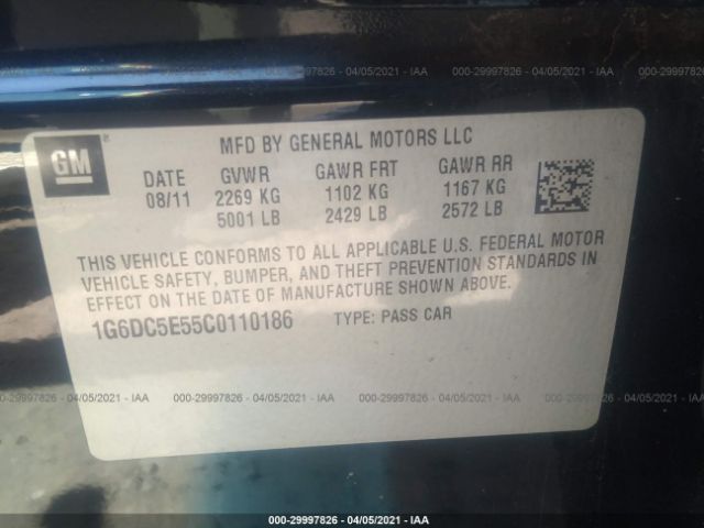 Photo 8 VIN: 1G6DC5E55C0110186 - CADILLAC CTS SEDAN 