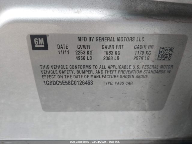 Photo 8 VIN: 1G6DC5E58C0126463 - CADILLAC CTS 