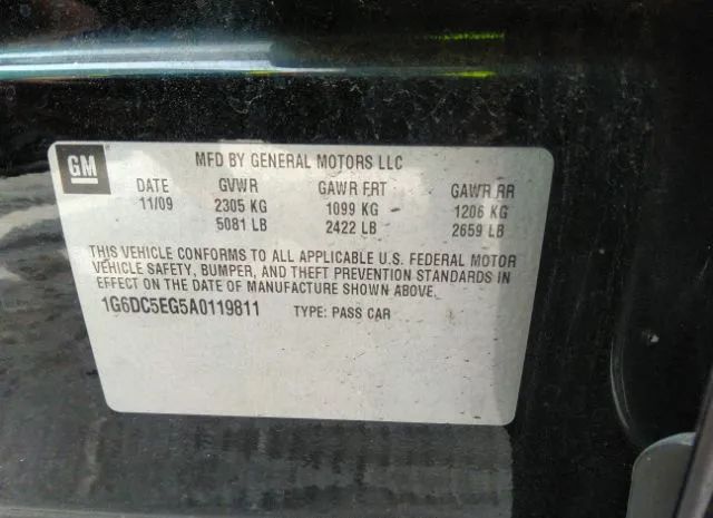 Photo 8 VIN: 1G6DC5EG5A0119811 - CADILLAC CTS SEDAN 