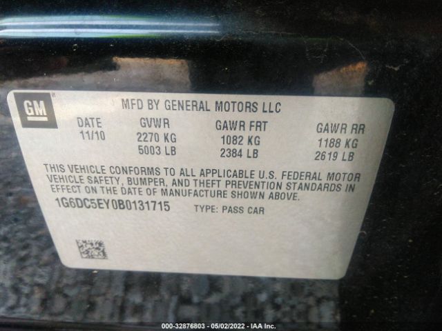 Photo 8 VIN: 1G6DC5EY0B0131715 - CADILLAC CTS SEDAN 