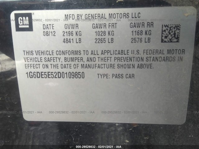 Photo 8 VIN: 1G6DE5E52D0109850 - CADILLAC CTS SEDAN 