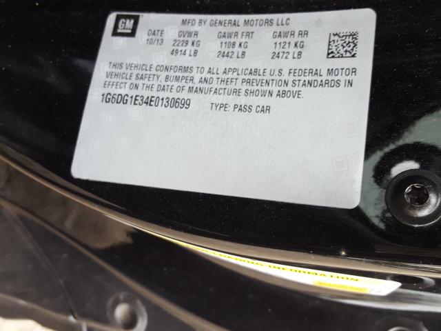 Photo 9 VIN: 1G6DG1E34E0130699 - CADILLAC CTS PERFOR 