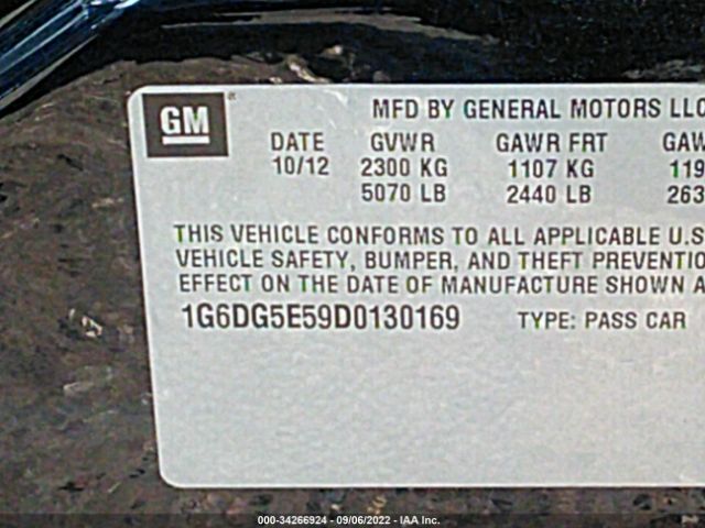 Photo 8 VIN: 1G6DG5E59D0130169 - CADILLAC CTS SEDAN 