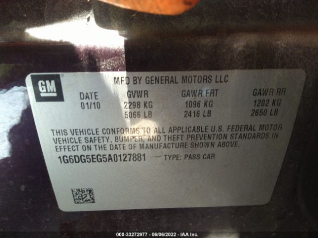 Photo 8 VIN: 1G6DG5EG5A0127881 - CADILLAC CTS SEDAN 