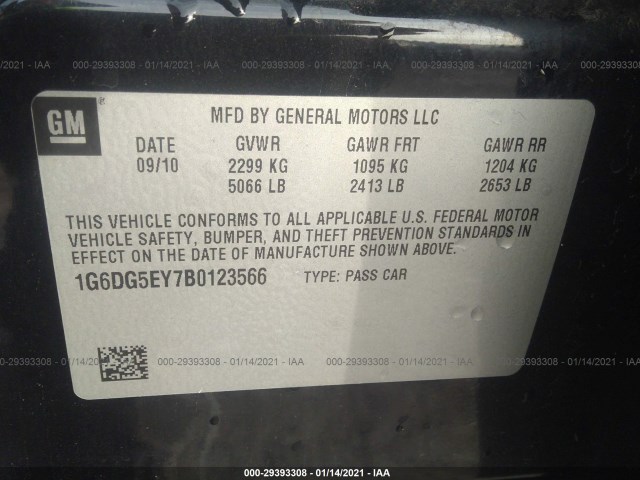 Photo 8 VIN: 1G6DG5EY7B0123566 - CADILLAC CTS SEDAN 