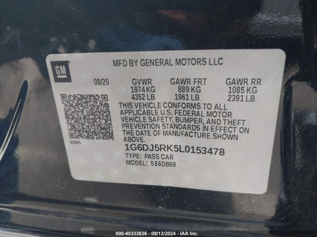 Photo 8 VIN: 1G6DJ5RK5L0153478 - CADILLAC CT4 