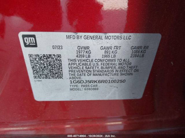 Photo 8 VIN: 1G6DJ5RK6R0100250 - CADILLAC CT4 