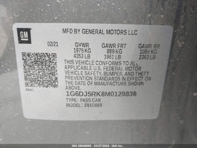 Photo 8 VIN: 1G6DJ5RK8M0129838 - CADILLAC CT4 