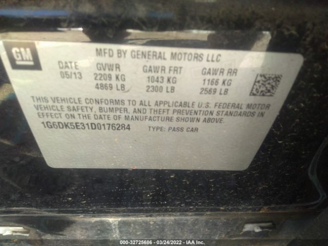 Photo 8 VIN: 1G6DK5E31D0176284 - CADILLAC CTS SEDAN 