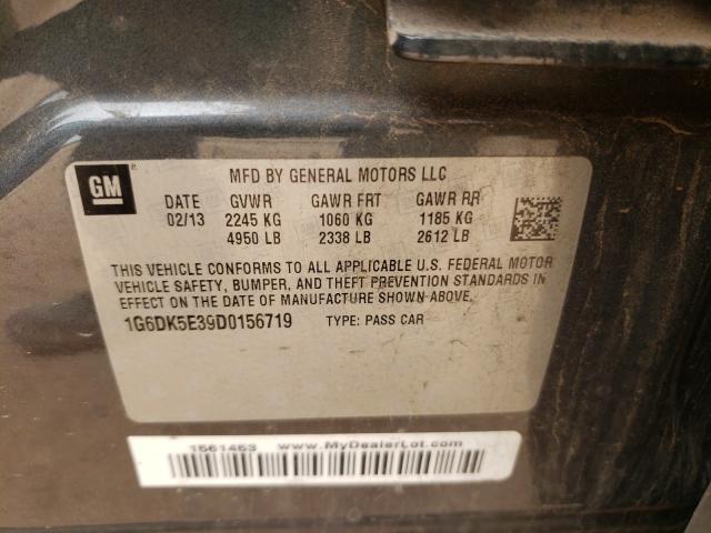 Photo 9 VIN: 1G6DK5E39D0156719 - CADILLAC CTS PERFOR 