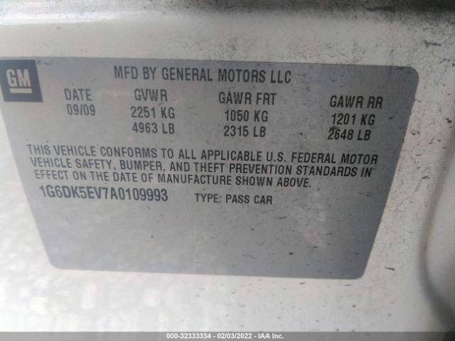 Photo 8 VIN: 1G6DK5EV7A0109993 - CADILLAC CTS 