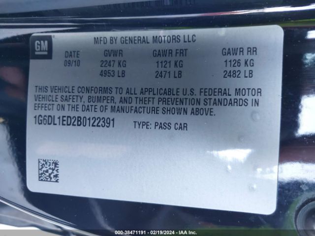 Photo 8 VIN: 1G6DL1ED2B0122391 - CADILLAC CTS 