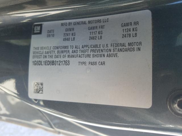 Photo 9 VIN: 1G6DL1ED8B0121763 - CADILLAC CTS PERFOR 