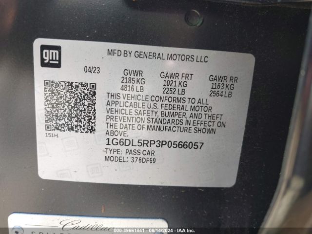 Photo 8 VIN: 1G6DL5RP3P0566057 - CADILLAC CT4 