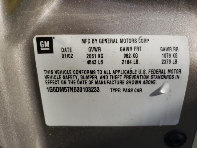 Photo 9 VIN: 1G6DM57N530103233 - CADILLAC CTS 