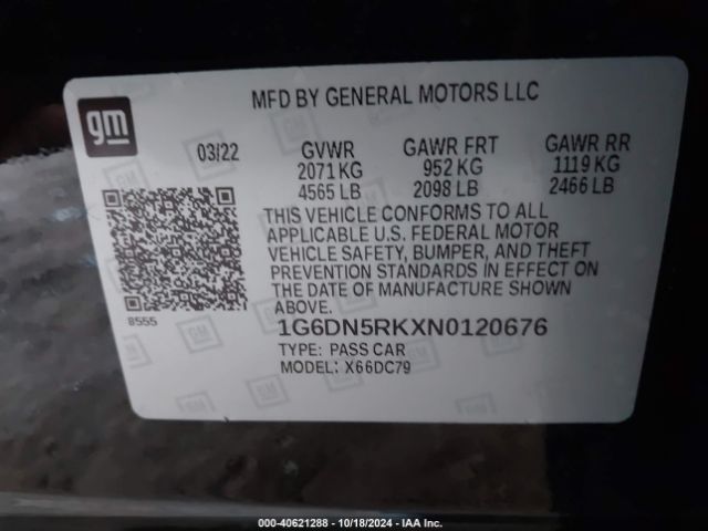 Photo 8 VIN: 1G6DN5RKXN0120676 - CADILLAC CT5 