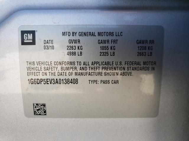 Photo 9 VIN: 1G6DP5EV3A0138408 - CADILLAC CTS PREMIU 