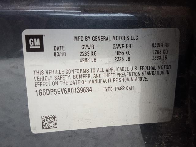 Photo 9 VIN: 1G6DP5EV6A0139634 - CADILLAC CTS PREMIU 