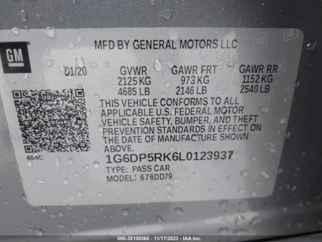 Photo 8 VIN: 1G6DP5RK6L0123937 - CADILLAC CT5 