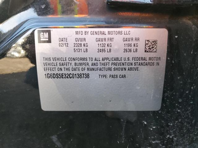 Photo 12 VIN: 1G6DS5E32C0138738 - CADILLAC CTS PREMIU 