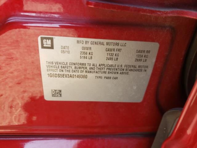 Photo 9 VIN: 1G6DS5EV3A0149360 - CADILLAC CTS PREMIU 