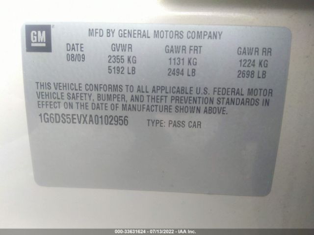 Photo 8 VIN: 1G6DS5EVXA0102956 - CADILLAC CTS SEDAN 