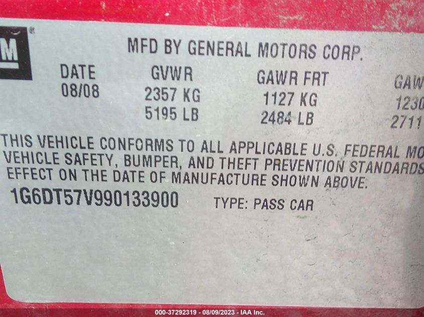 Photo 8 VIN: 1G6DT57V990133900 - CADILLAC CTS 