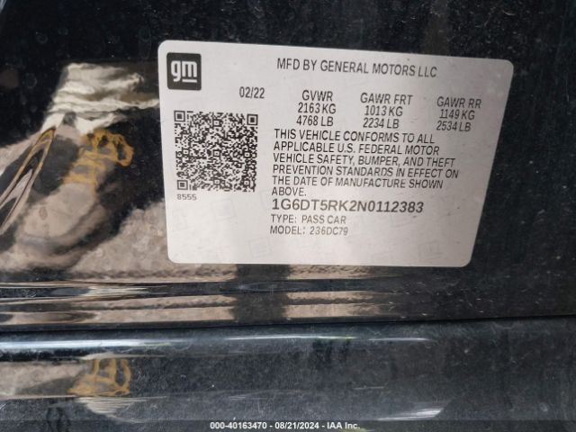 Photo 8 VIN: 1G6DT5RK2N0112383 - CADILLAC CT5 