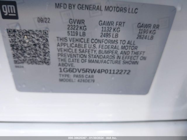 Photo 8 VIN: 1G6DV5RW4P0112272 - CADILLAC CT5-V 