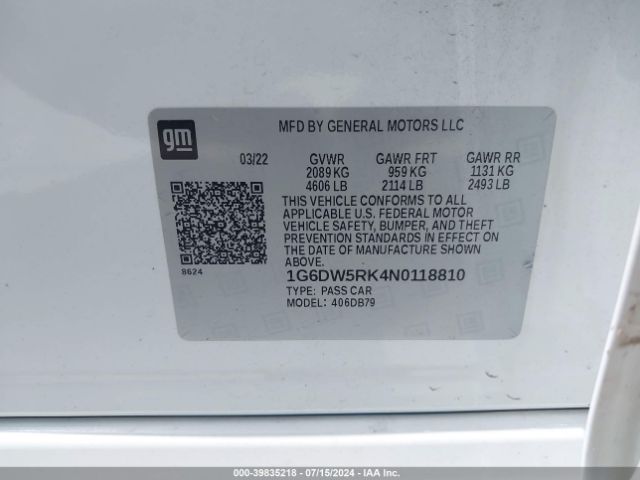 Photo 8 VIN: 1G6DW5RK4N0118810 - CADILLAC CT5 