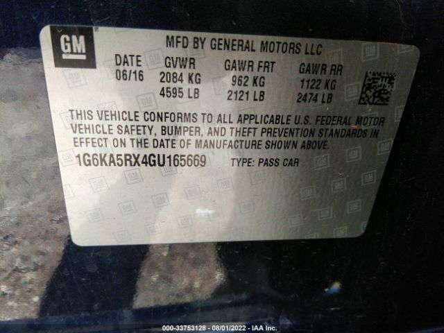 Photo 8 VIN: 1G6KA5RX4GU165669 - CADILLAC CT6 SEDAN 