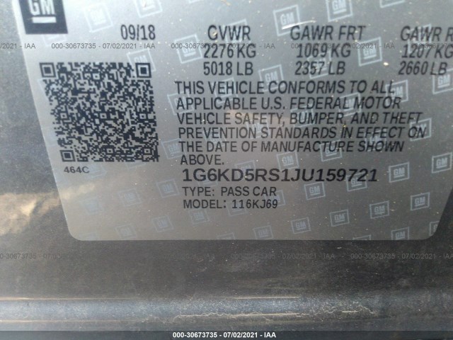 Photo 8 VIN: 1G6KD5RS1JU159721 - CADILLAC CT6 SEDAN 