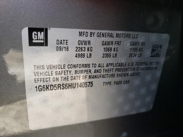 Photo 9 VIN: 1G6KD5RS6HU140575 - CADILLAC CT6 LUXURY 