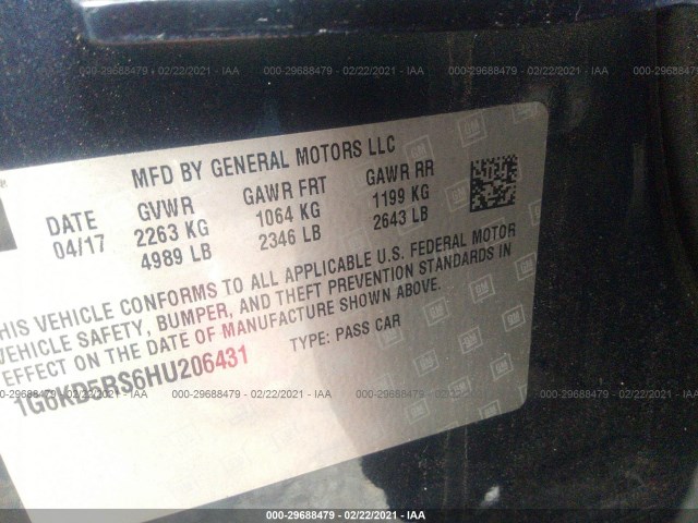 Photo 8 VIN: 1G6KD5RS6HU206431 - CADILLAC CT6 SEDAN 