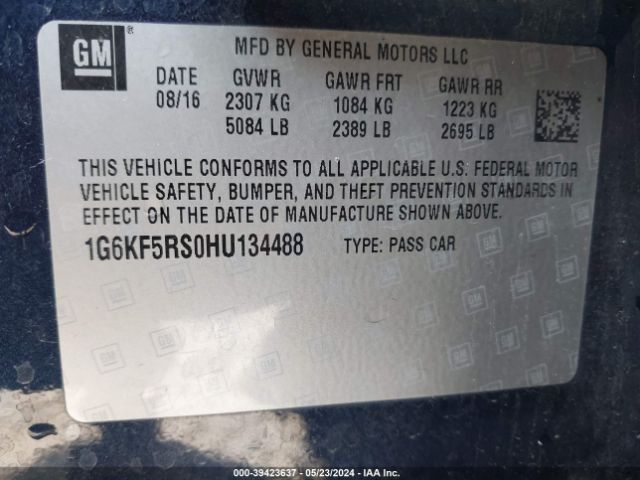 Photo 8 VIN: 1G6KF5RS0HU134488 - CADILLAC CT6 